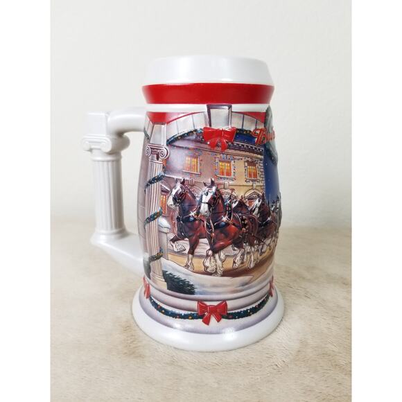 Budweiser Beer Stein Mug Holiday at the Capitol 2001 Handcrafted Brazil 7 1/4" - Picture 1 of 12